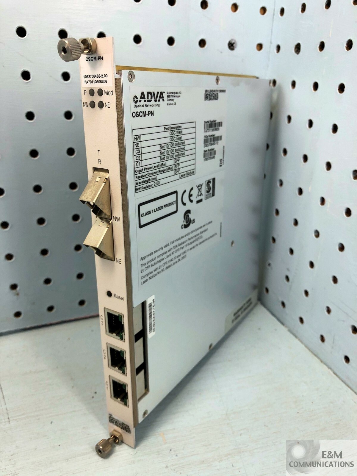 1063708463 2.00 ADVA OSCM-PN OPTICAL SUPERVISORY CH MODULE