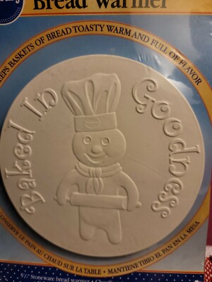 Pillsbury Doughboy Stoneware Bread warmer 2003 NIP