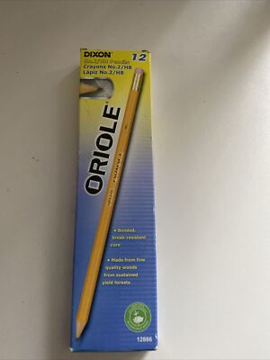 Pre-Sharpened Dixon Oriole #2 Pencils Box Of 12 No.2/HB