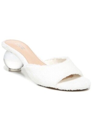 

BAR III Женские белые сандалии Cally Round Toe Slip On со сферическим каблуком белого цвета 8,5 м, Белый, 10011818800