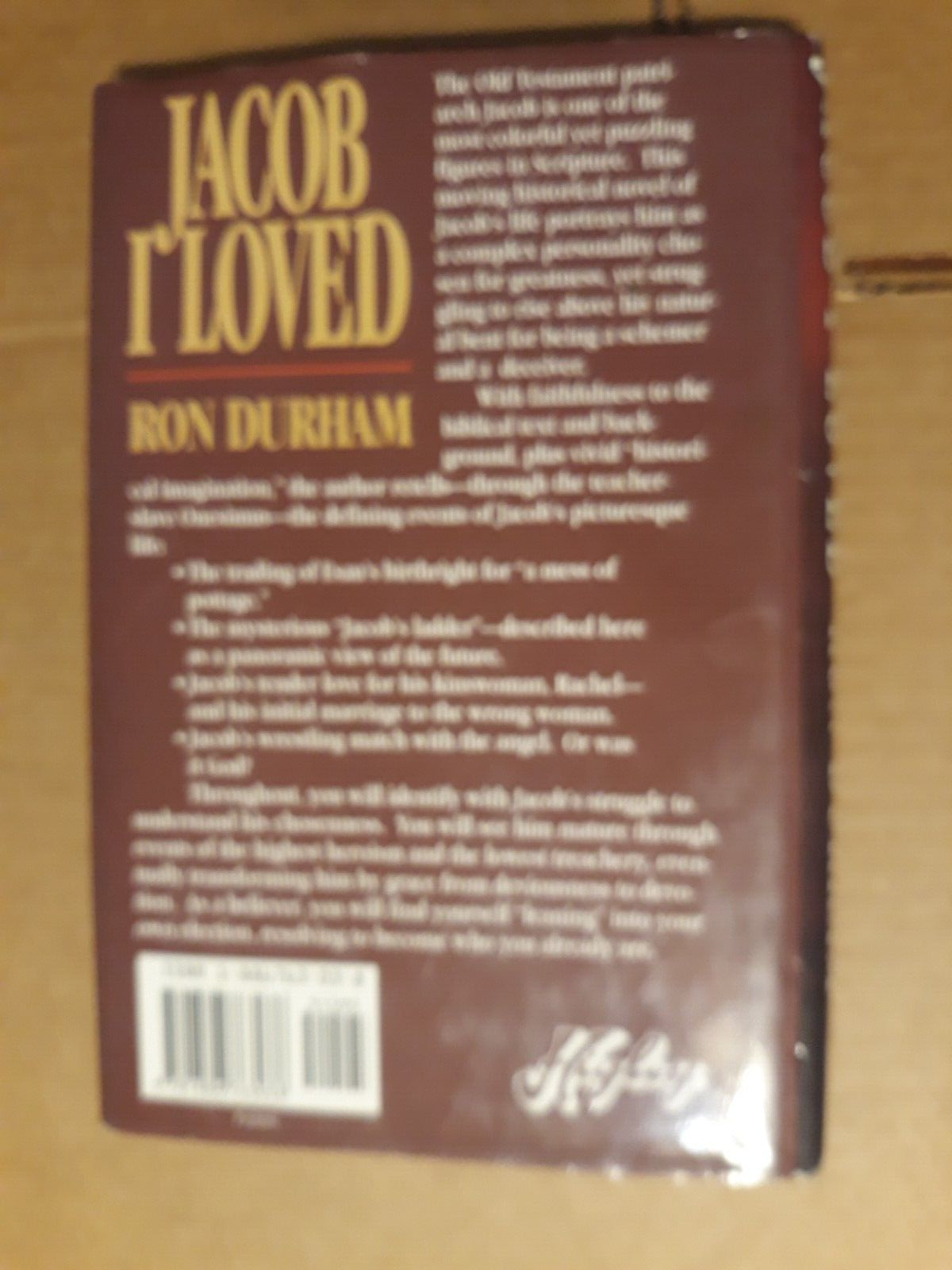 Hollow book safe (faux storage book) "Jacob I Loved" cover.