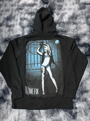 T.I.T.S. Two 2 In The Shirt The Fix Tattoo Model Black Zip Up Hoodie Sz M