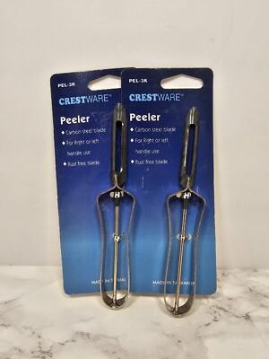 Set of 2 ''Old School'' Carbon Stainless Steel Vegetable Potato Peelers