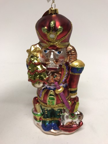 New Katherine's Collection Glass Winchell Nutcracker Ornament Toy Soldier