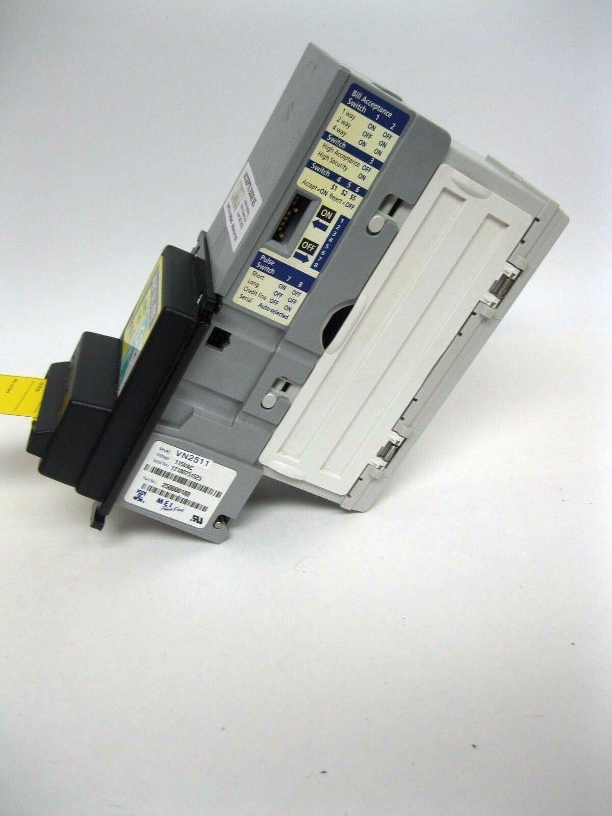 Mars MEI VN2511 120v Bill Acceptor Validator $1 & $5 Vending  - Tested Working 