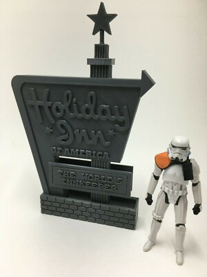 CUSTOM 3d PRINTED VINTAGE HOLIDAY INN SIGN for 3.75 inch FIGURE diorama GI JOE