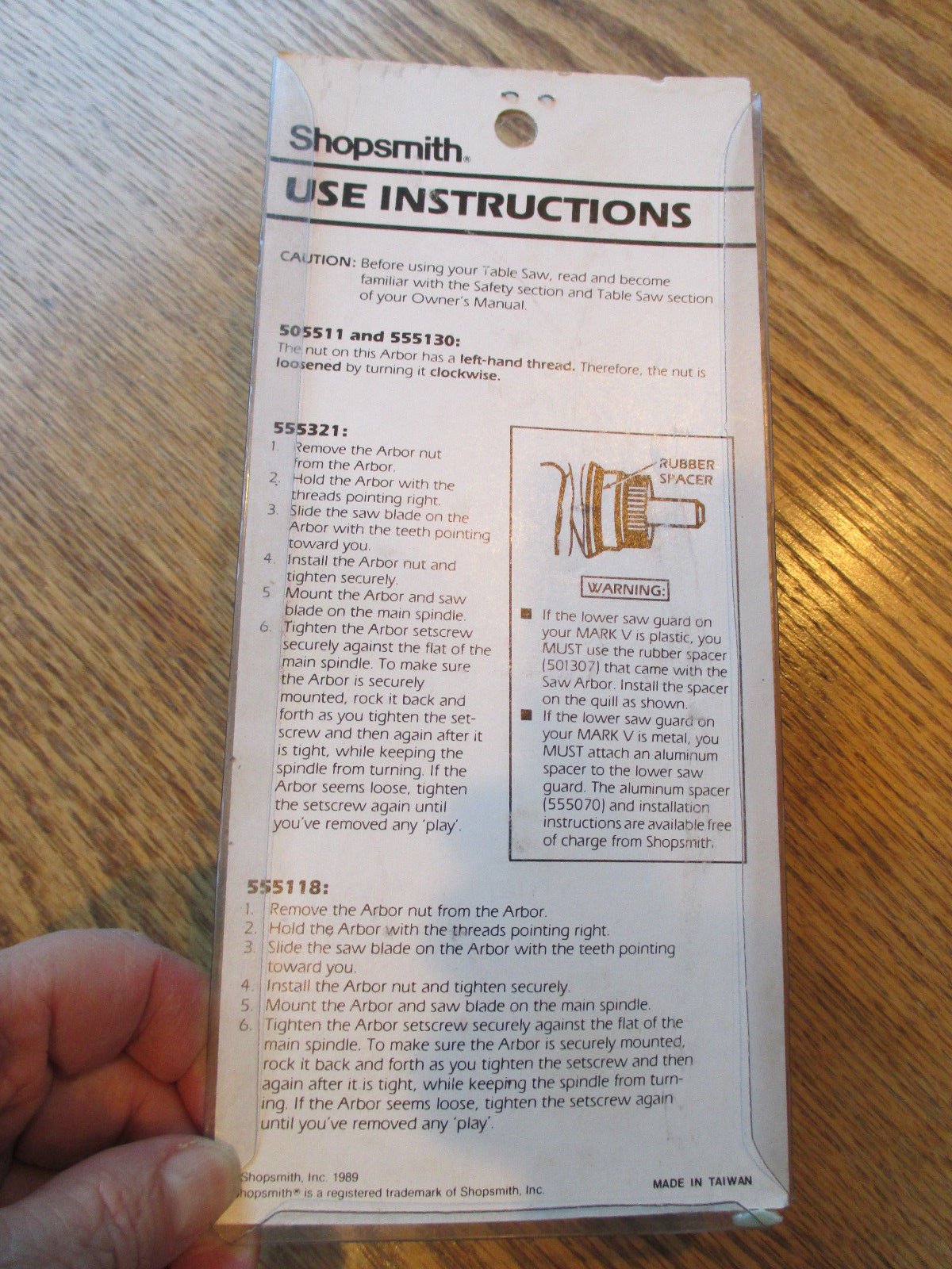 NEW Shopsmith 1 1/4 Saw Arbor No. 555130 & Shopsmith Lathe Cup Center No. 505716