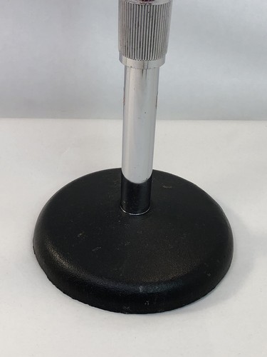 Vintage Atlas Sound Tabletop Mic Microphone Stand Cast Iron Base #2