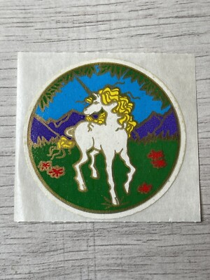 Vintage 1980s Illuminations Unicorn Sticker