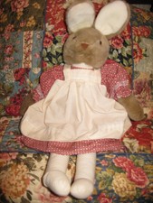 Vintage 1994 Anna Club Plush 21â Easter Bunny Rabbit â Leather Tag Line | eBay