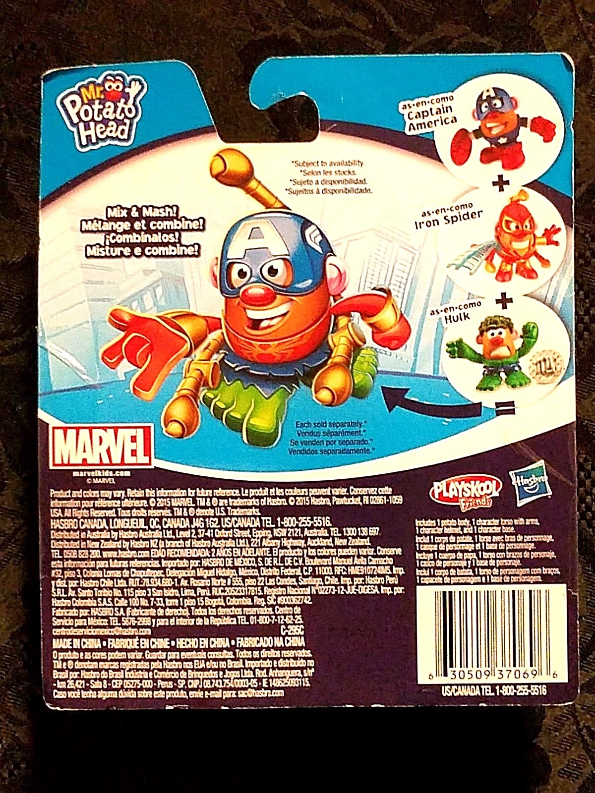 MARVEL AVENGERS MR. POTATO HEAD MIXABLE MASHABLE MINI CAPTAIN AMERICA
