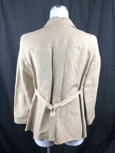 Pre-owned Brunello Cucinelli $3595  Womens Jacket Blazer Top Beige Size 6 42 M