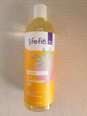 LifeFlo Pure Sunflower Oil Organic Refresh & Moisturize Skin - 16 fl oz (473ml)