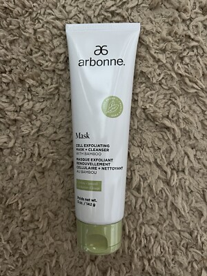 Arbonne Cell Exfoliating Face Mask with Bamboo 5oz Sealed New