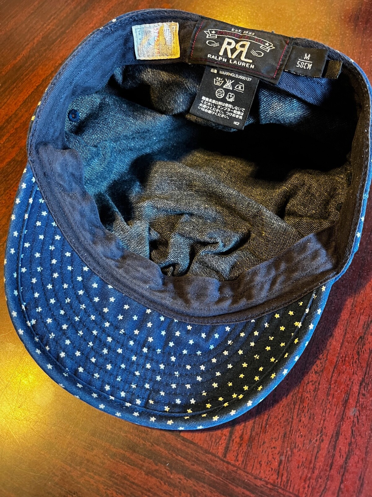 帽子 RRL Indigo Wabash Star n Wabash 2 Cap M RRL Indigo Wabash Star Pattern Work Cap M | eBay
