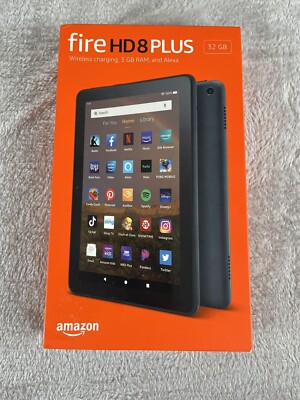 Amazon Kindle Fire HD 8 Plus Tablet 8'' Display 10th Gen With Alexa 32GB Black