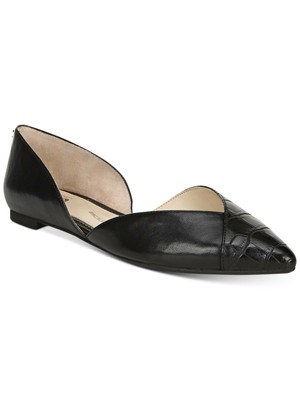 

CIRCUS BY SAM EDELMAN Женские черные туфли под крокодила Dorsay с логотипом Rachael Flat, Черный, G5830S1