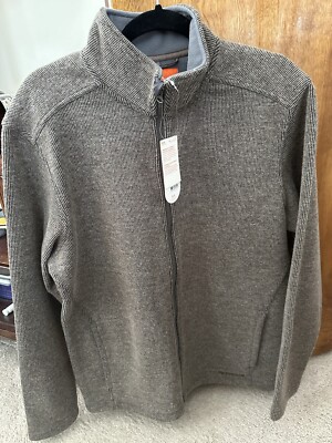 Merrell Select Performix   Mens Full Zip Jacket   M Grey Wool Blend Hiking Trail