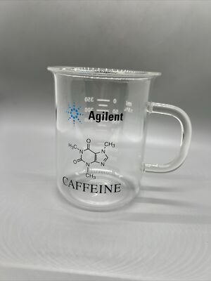 Caffeine Beaker Mug Caffeine Molecule Chemistry Agilent 350ml 4 3/8x3.5 