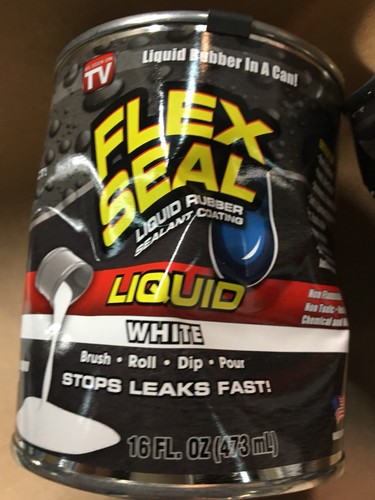 Flex Seal Liquid - Liquid Rubber Sealant Coating - Large 16oz (White)