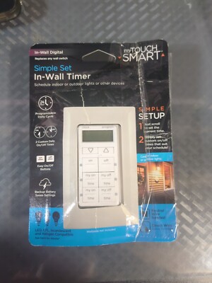 Jasco MyTouchSmart Indoor In-Wall Simple Set Digital Timer White 26893 #15