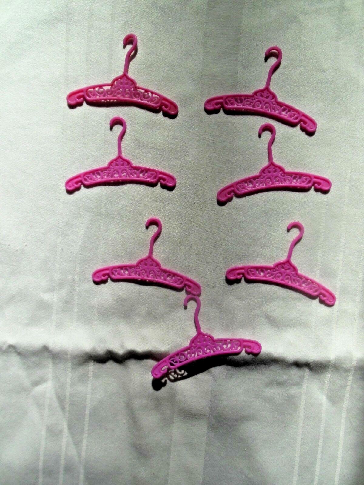 Vintage Barbie Clone 7 Mod Filigree Hangers Hot Pink Excellent