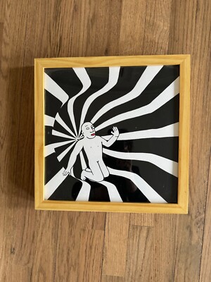 Danny Cole, print, creature world, black and white , framed ,size 12 x 12 inches