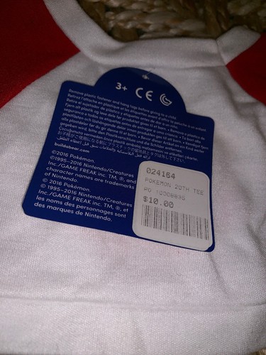 NWT Pokemon Build A Bear Workshop Pikachu Shirt 2016 Limited Edition 20th LE