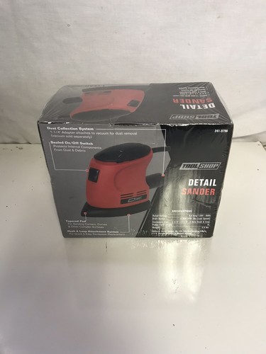 NEW Tool Shop Detail Palm Sander 12,000 OPM w/Dust Collector Sealed NIB