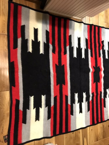 Biederlack West Germany Blanket Throw Acrylic  Fleece Southwest Design 55x70”