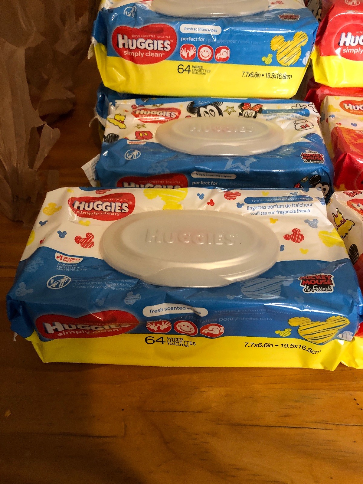 Huggies FRESH SCENTED AND UNSCENTED Baby Wipes, 64 Count 2PK!