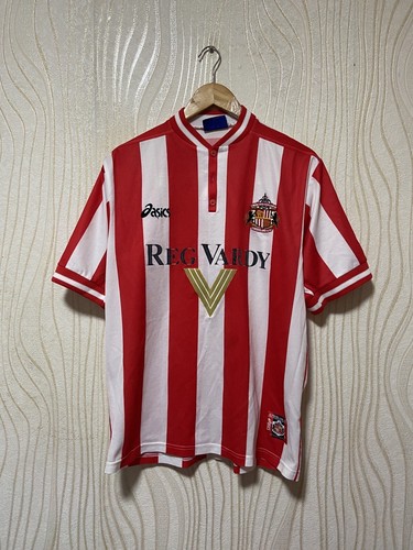 【激レア】asics Sunderland A.F.C ユニフォーム SUNDERLAND ENGLAND 1999-2000 ASICS HOME FOOTBALL SHIRT