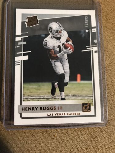 2020 Donruss Canvas Henry Ruggs III rookie card Oakland Las Vegas Raiders . rookie card picture