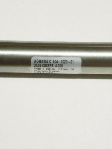 PARKER WD464358C  PNEUMATIC CYLINDER. Pmax = 250 psi 504-0020-01
