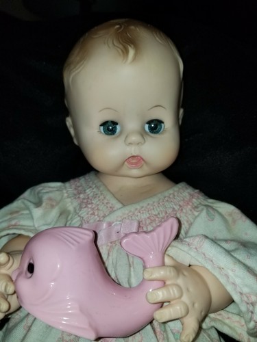 Vintage Doll - Effanbee 1968 African American RARE Sleepy Eyes Baby Doll