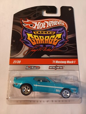 Hot Wheels 2009 Larry s Garage  71 Mustang Mach 1 (Unopened) Real Riders Tires