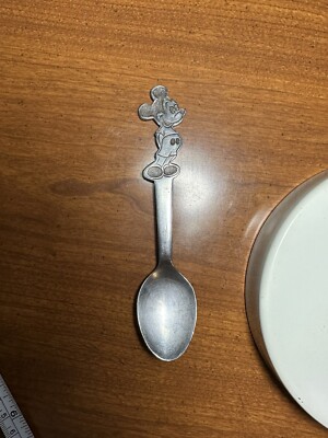 Vintage Walt Disney By Bonny Mickey Mouse Stainless Child's Spoon Made in Japan