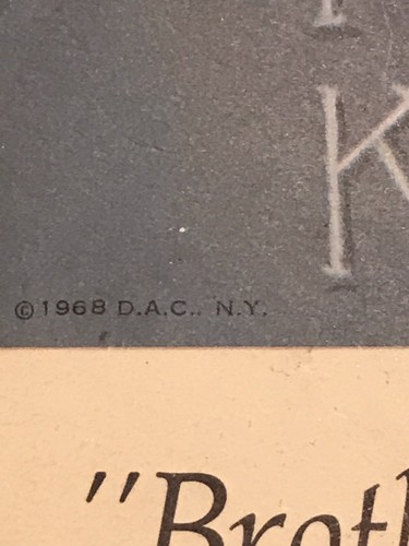 John F. & Robert F Kennedy 1969 Calendar JFK RFK Brothers United News Paper Clip