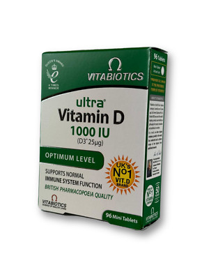 Vitabiotics Ultra Vitamin D3 1000 IU Tablets 96.