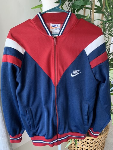 Vintage 70's Nike Track Jacket HipHop Grunge sz M Blue/Red Vintage 70's Nike Track Jacket HipHop Grunge sz M Blue/Red