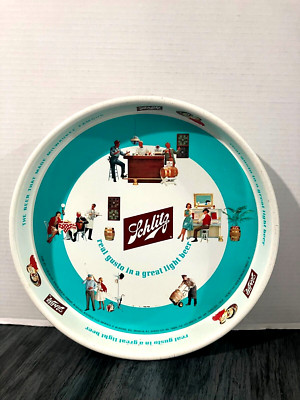 Nice Vintage SCHLITZ Beer Milwaukee ''Real Gusto'' Serving Tray - 13'' (1962)