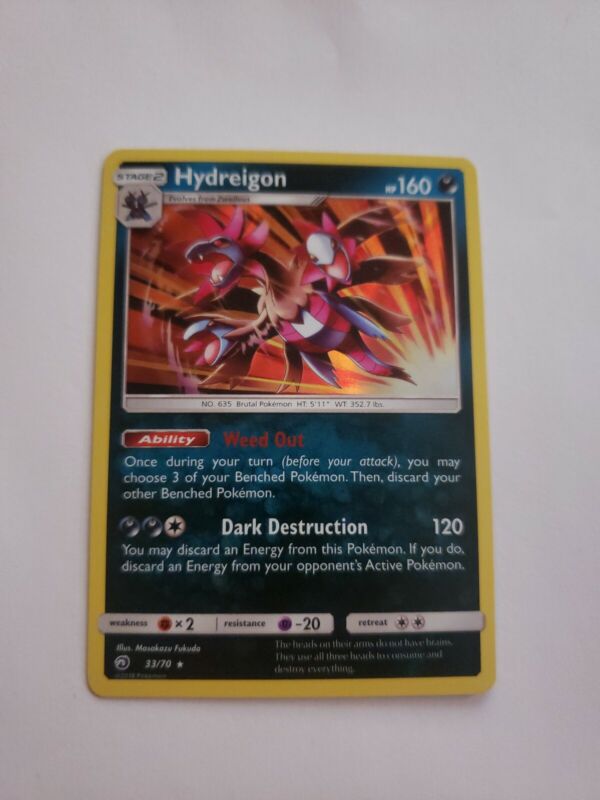 Hydreigon 33/70 Sm Dragon Majesty Set Holo Rare Pokemon Card Near Mint