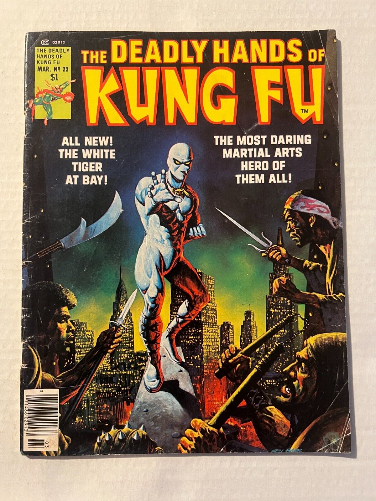 THE DEADLY HANDS OF KUNG-FU 22 1ST JACK OF HEARTS APP 1ST WHITE TIGER COVER 1976