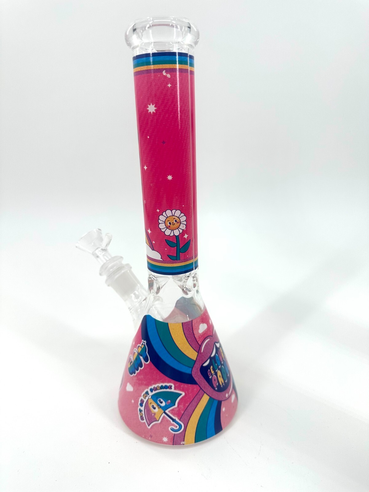 11" Cute Cartoon Heavy Glass Bongs  Filter 14mm Bowl Bubbler Girls Gift