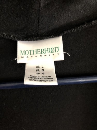 Women’s Motherhood Large Black Cardigan Sweater Open Maternity