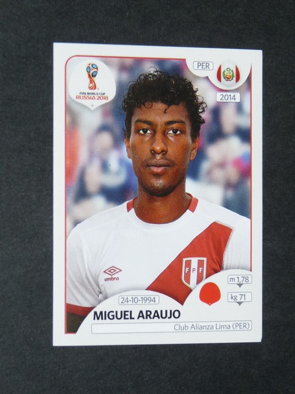 #241 Araujo Alianza Lima Perou Peru Panini Football Fifa Coupe Monde Russia 2018