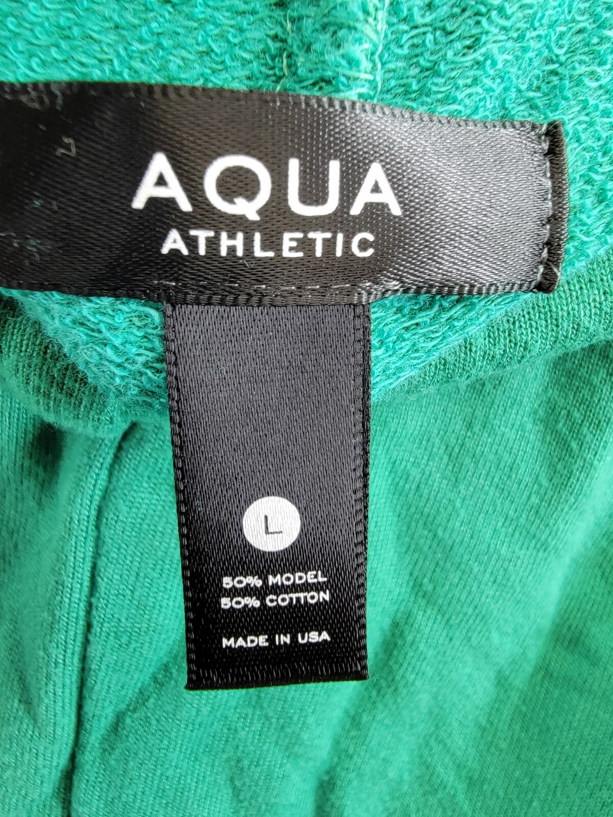 Aqua Reynolds Piped Sweatpants Women's L Green/White Elasticized Hems Pull On - Picture 16 of 17