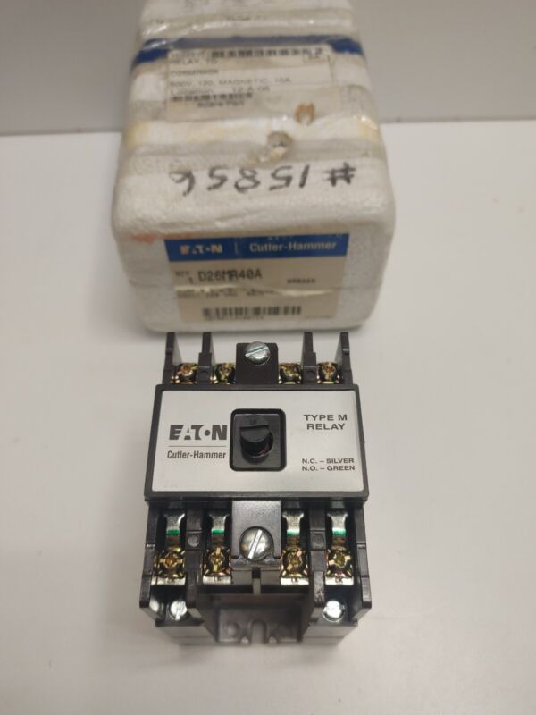 New Old Stock! Eaton Cutler-hammer 4n.o. 120v Coil Control Relay D26mr40a