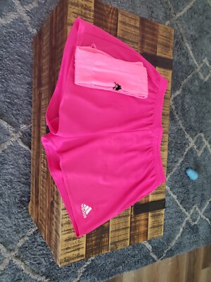 Pink Adidas Womens Soccer Shorts Size Large And Pink Metro Socks Good Pre Owned