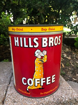 Vintage Hills Bros Coffee 4LB Tin Can